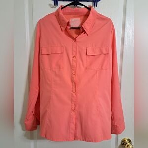 Silver Bait Long Sleeve Coral Top Size Large
